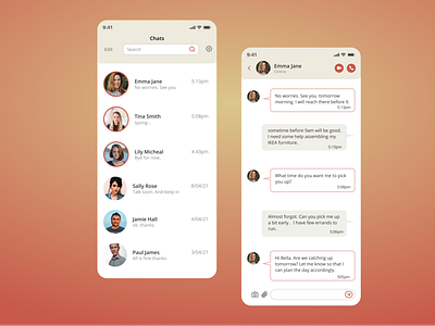 Daily UI :: 013 (Direct Messaging) chat app daily100challenge dailyui dailyuichallenge message app ui uidesign