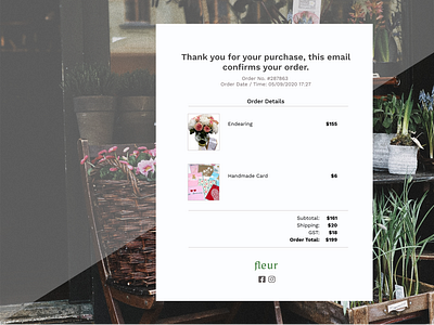 Daily UI :: 017 (Email Receipt)