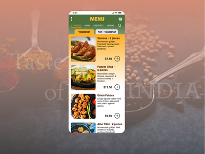 Daily UI :: 043 (Food/Drink Menu) daily100challenge dailyui dailyuichallenge food menu foodmenu ui uidesign