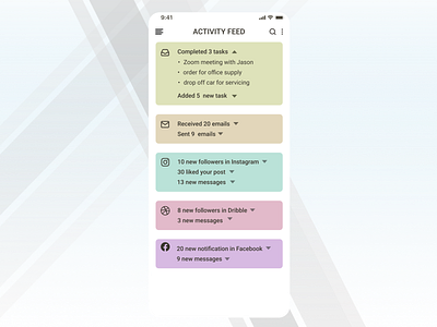 Daily UI :: 047 (Activity Feed) activity feed daily100challenge dailyui dailyuichallenge ui uidesign