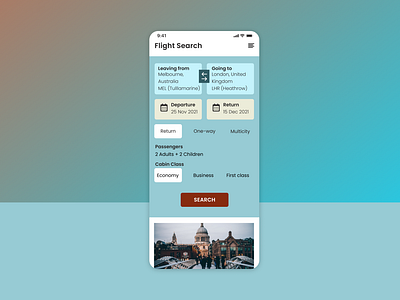 Daily UI :: 068 (Flight Search)