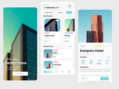Hotel & Apartment app app design graphic design ui ux