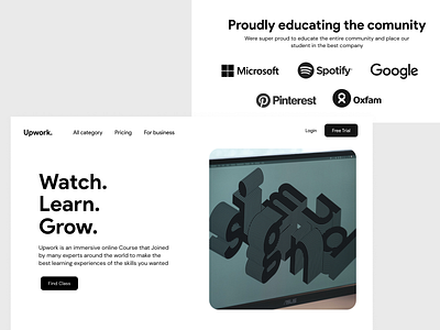 Online Learning Web Design design graphic design ui ux