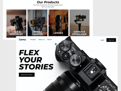 Camz. Web Design by Kal on Dribbble