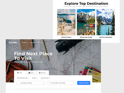 Travel Web Design design graphic design ui ux