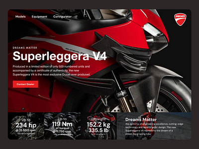 Ducati Web Design design graphic design ui ux