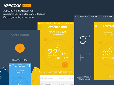 Appcoda Weather again appcoda colored flat redesign ui ux weather