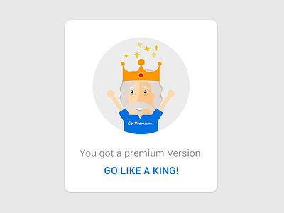 Premium like a king! character flat illustration premium ui ux version