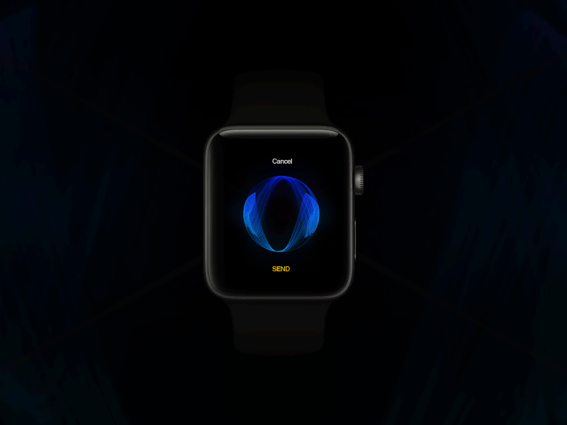 Send Voice Experiment - Apple watch ae ai animation apple watch form messenger send ui ux voice