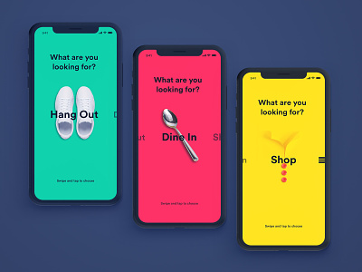 Swipe Concept app colorful design flat ios mobile principle sketch swipe ui ux