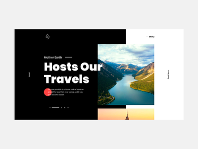 Mother Earth Hosts our Travels design flat mountain natural travel ui ux web