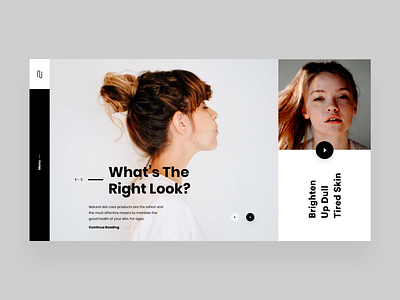What's The Right Look? beauty box design female flat grid ui ux web