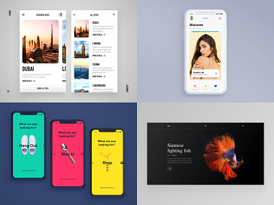 Top4Shots 2018 ae app dark flat interaction ios landing mobile sketch ui ux web webdesign