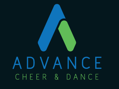 AdvanceCheer&Dance brand branding identity logo typography