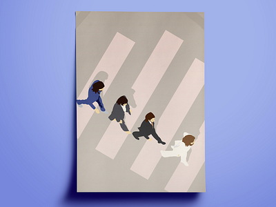 Abbey Road flatdesign illustration