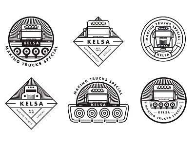 Kelsa Emblems design emblems illustration logo trucks
