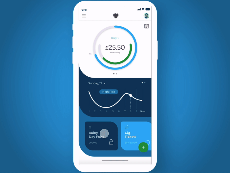 Barclays Spending Goals Feature app app design banking branding finance goals mobile ui user experience userinterface ux uxdesign
