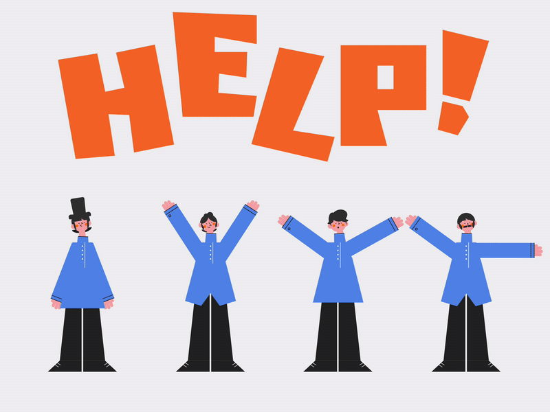 The Beatles HELP Animation by George Lee on Dribbble