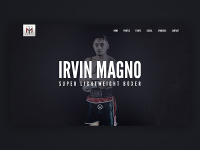 Irvin Magno Boxing Website boxing homepage sport ui ux web