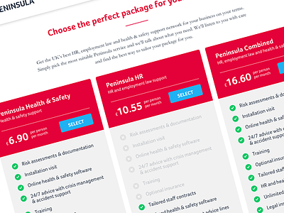 Price Comparison comparison packages pricing products table ui ux