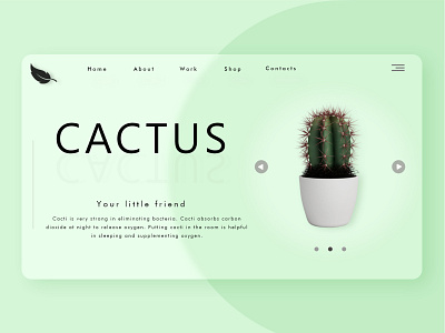 Cactus, your little friend art cactus clean concept design environment friend graphic design green illustration kæktəs minimal nature plant typography uiux uiuxdesigner vector web website