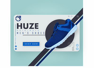 HUZE Men's Shoes, Blue adobexd black blue branding business clean graphic design huze logo men minimal shoes shop simple typography uiuxdesigner webdesign