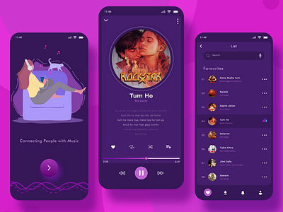 Music App Concept (Dark Mode)