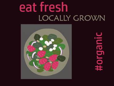 Eat Fresh advertising illustration local business posterdesign typography