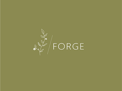 forge salon branding design illustration logo minimal