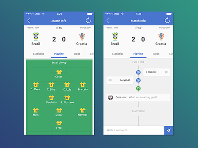 Betcrunch Redesign app application betcrunch football interface ios iphone mobile sport timeline ui user