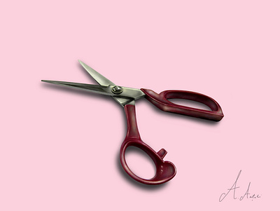 Scissors digital painting illustration photoshop painting