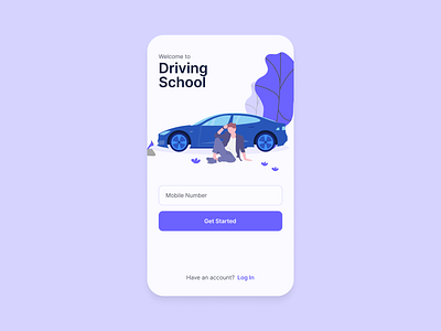 Driving School App. Sign Up app app design clean minimal mobile mobile app mobile design ui