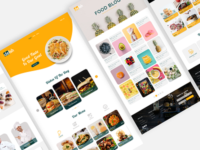 Restaurant Website design ui ui ux web web design website website design