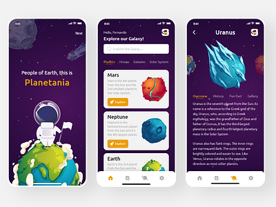 Space App UI Design