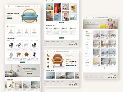 Furniture online store concept