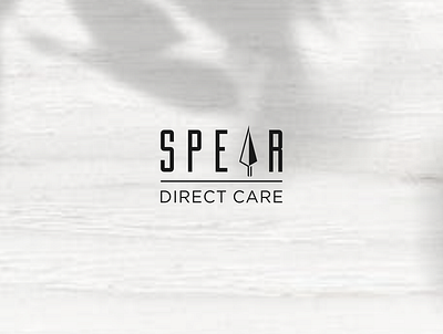 Spear Direct Care branding design icons lettering lettermark logo medical spear typogaphy typographic