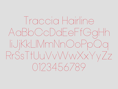 Traccia Hairline design font fontself hairline sans type typedesign typeface