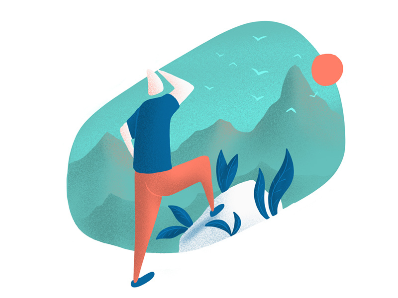 Mountains design nature procreate flatillustration webillustration illustration mountains
