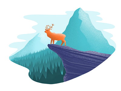 Deer app illustration deer deer illustration illustration procreate ui webillustration