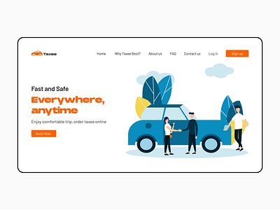 Taxee - Web design concept concept interaction modern redesign taxi trends uidesign
