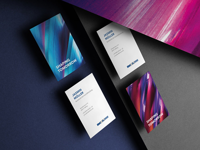 Hofmann & Vratny: Rebranding agency branding business card design mockup print
