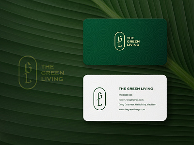The Green Living branding design logo