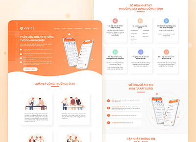 Landing page branding design icon ui