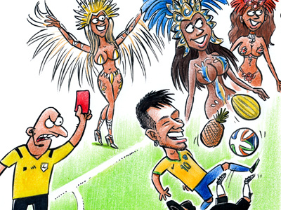 World Cup banner 1 banner brasil carnival football neymar referee ronaldo soccer sport woman world cup