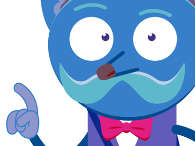 Character animal app character apps cartoon character design hipster illustrator mobile mustache vector vectorart