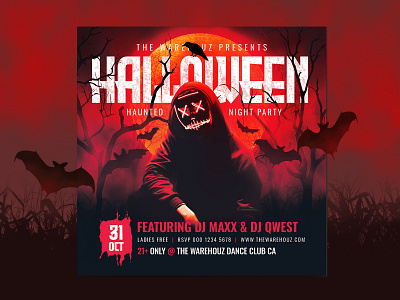 Halloween Party Event 2020 ads design designer ecommerce event halloween design halloween flyer halloween party event 2020 halloween party event 2020 instagram banner instagram stories party party flyer party poster social media social media design