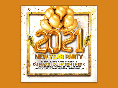 New year party flyer 2021