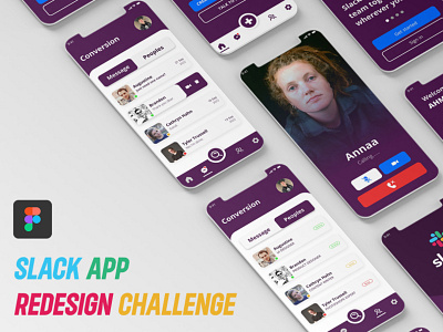 Slack App Redesign Challenge 😉 ALL FREE design designer slack slack redesign social media design ui uikit uiux