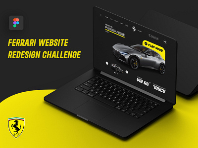 Ferrari Website Redesign Challenge FREE DOWNLOAD 3d branding design designer graphic design illustration instagram banner logo motion graphics social media social media design ui
