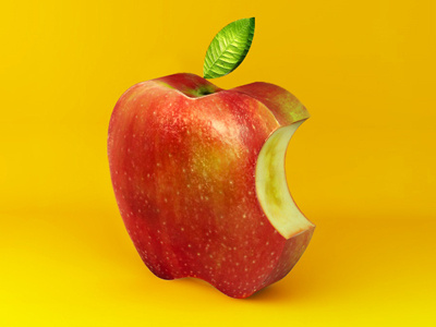Fake apple apple cinema4d icon realistic
